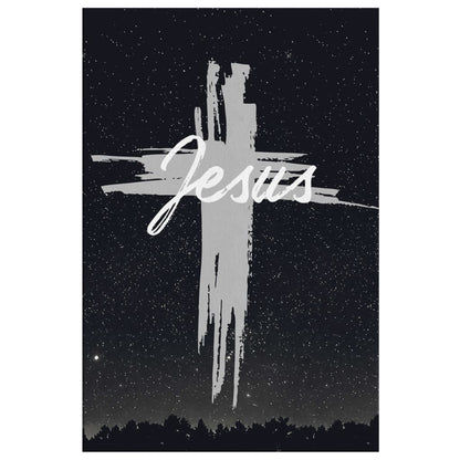 Christian Jesus Word Cross Canvas Art - Bible Verse Canvas - Scripture Wall Art