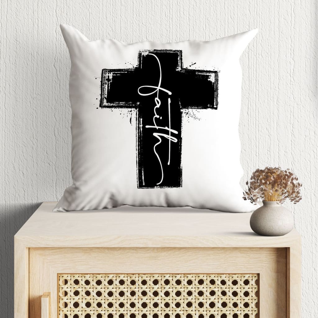 Christian Pillows Faith Cross Pillow