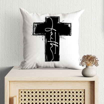 Christian Pillows Faith Cross Pillow
