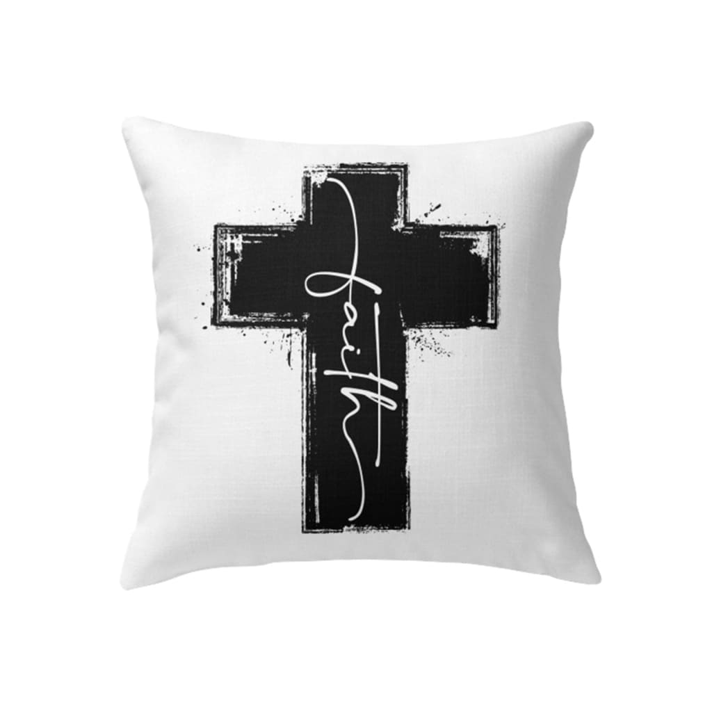 Christian Pillows Faith Cross Pillow