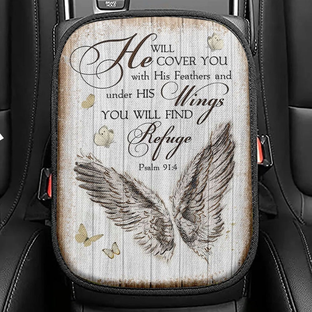 Christian Psalm 914 He Will Cover You With His Feathers Seat Box Cover Christian psalm 914 he will cover you with his feathers seat box cover