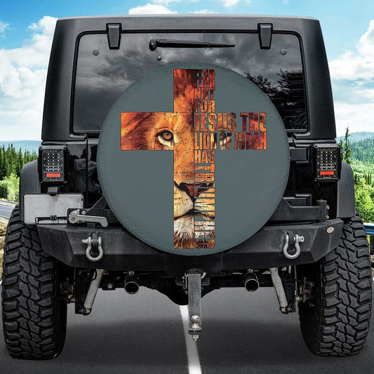 Christian Religious Jesus The Lion Of Judah Cross Spare Tire Cover Lion Lovers Gift
