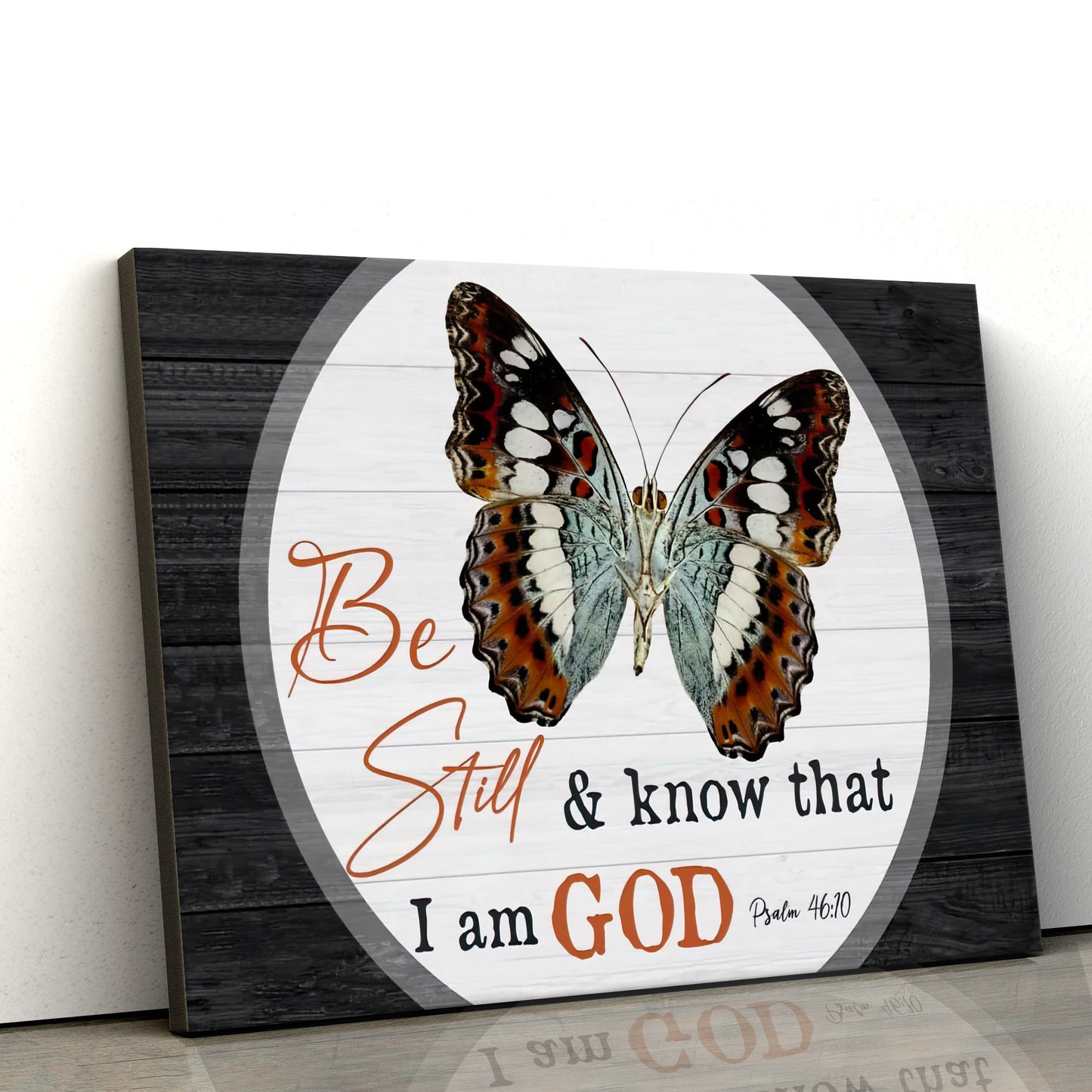 Christian Wall Art Canvas Be Still And Know That I Am God Butterflies - Art For Wall