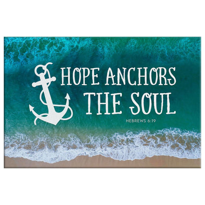Christian Wall Art Hope Anchors The Soul Wall Art Canvas Print - Religious Wall Decor