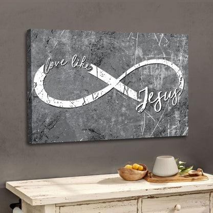 Christian Wall Art Love Like Jesus Wall Art Canvas Print, Christian Wall Decor - Religious Wall Decor