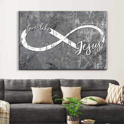 Christian Wall Art Love Like Jesus Wall Art Canvas Print, Christian Wall Decor - Religious Wall Decor