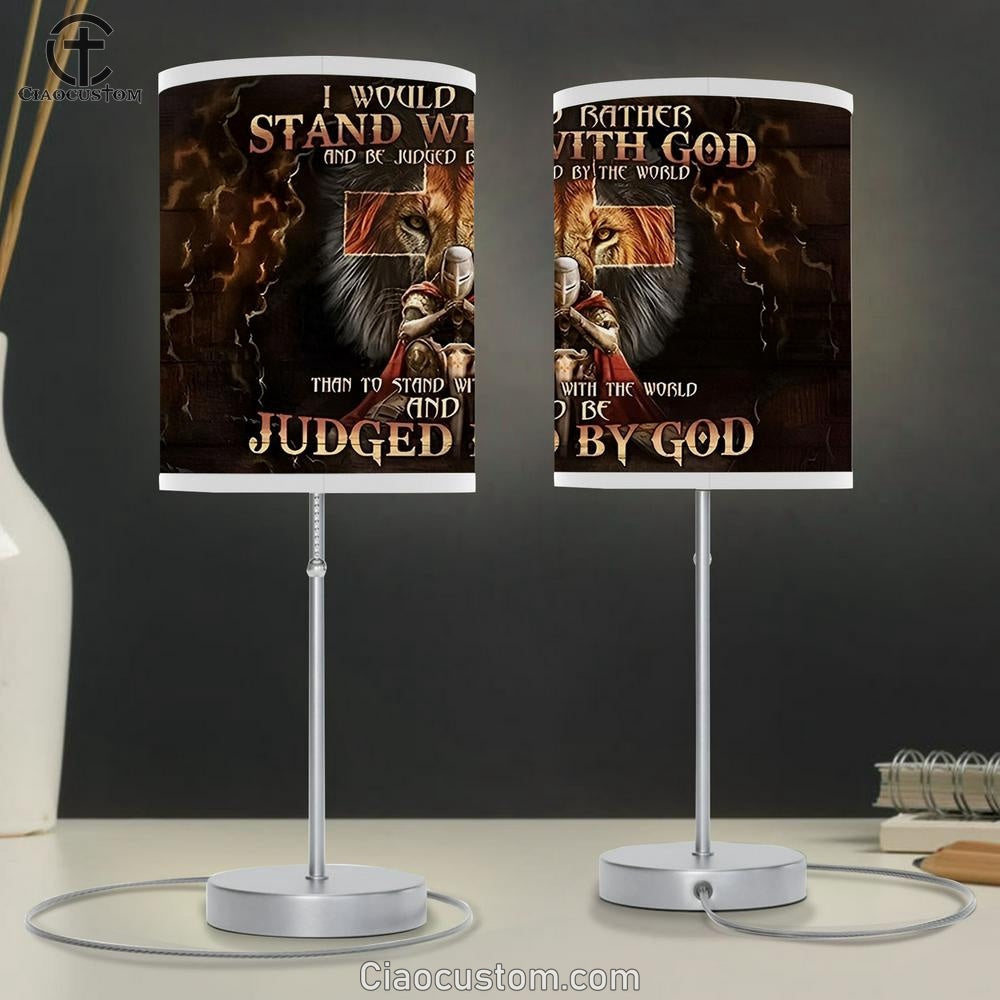Christian Warrior God Lion Of Judah Prayer Table Lamp Art - Lion Table Lamp Room Decor