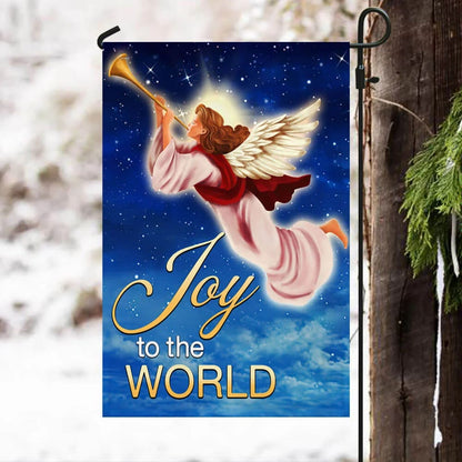 Christmas Angel Flag Joy To The World - Christmas Garden Flag - Christmas House Flag - Christmas Outdoor Decoration