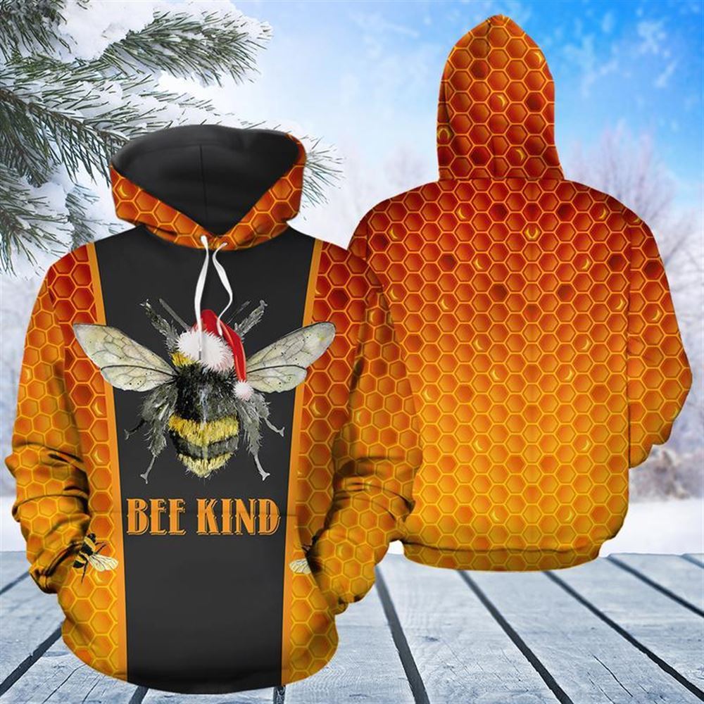 Christmas Bee Kind Tie Dye All Over Print 3D Hoodie For Men And Women, Christmas Gift, Warm Winter Clothes, Best Outfit Christmas