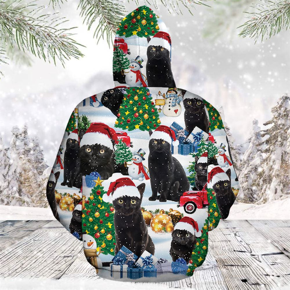 Christmas Black Cat 2 All Over Print 3D Hoodie For Men And Women, Best Gift For Cat lovers, Best Outfit Christmas