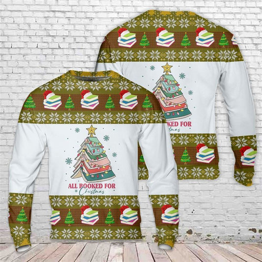 Christmas Book Tree Ugly Christmas Sweater For Men And Women, Best Gift For Christmas, The Beautiful Winter Christmas Outfit