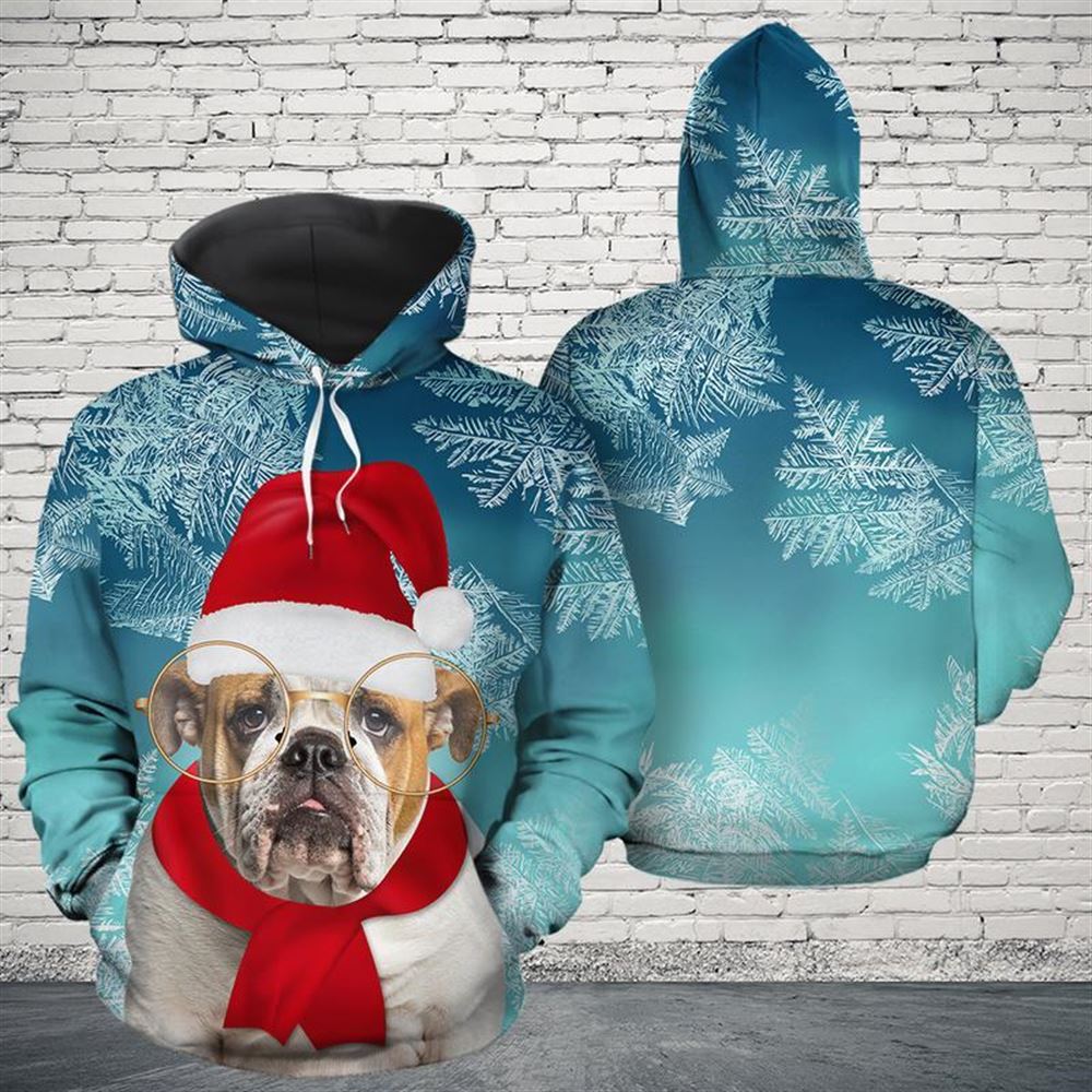 Christmas Bulldog Awesome All Over Print 3D Hoodie For Men And Women, Best Gift For Dog lovers, Best Outfit Christmas