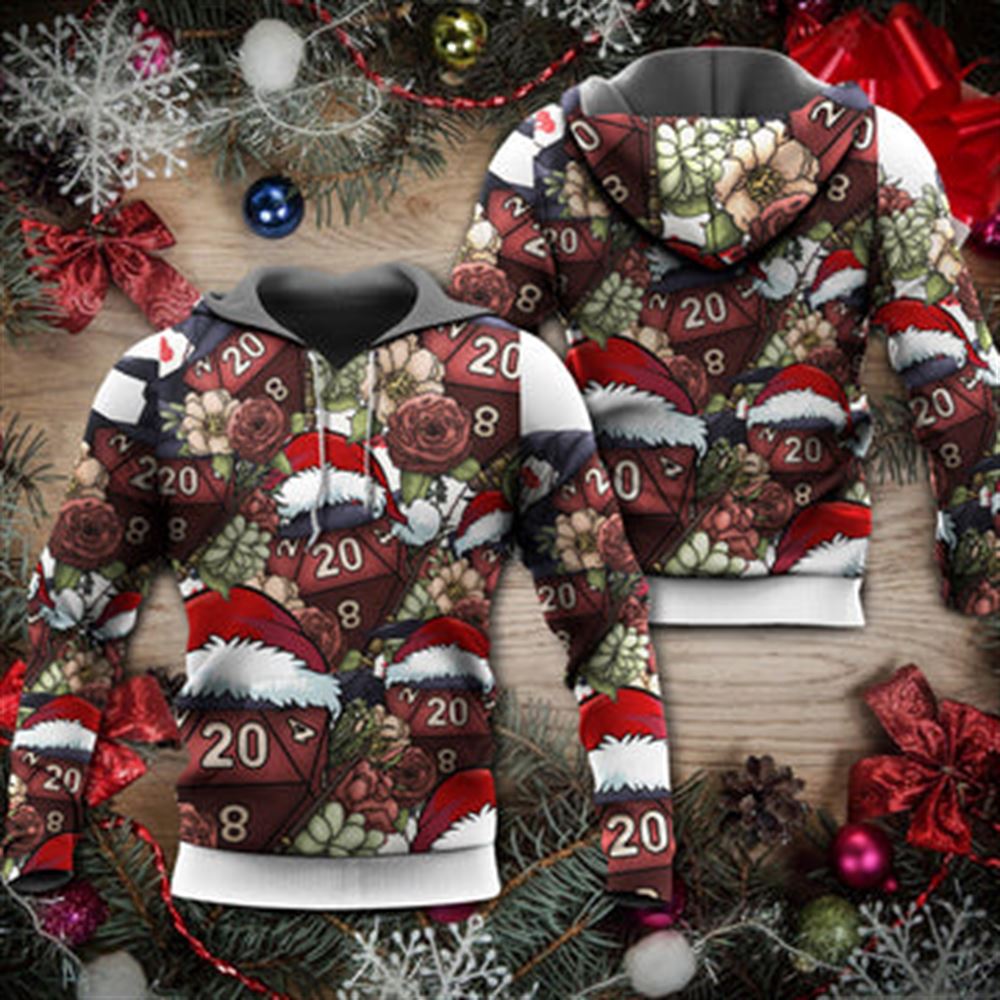 Christmas D20 Witch Dice D20 Xmas Vibe All Over Print 3D Hoodie For Men And Women, Christmas Gift, Warm Winter Clothes, Best Outfit Christmas