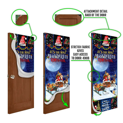 Christmas Door Cover It's The Most Wonderful Time Of The Year - Christmas Door Cover
