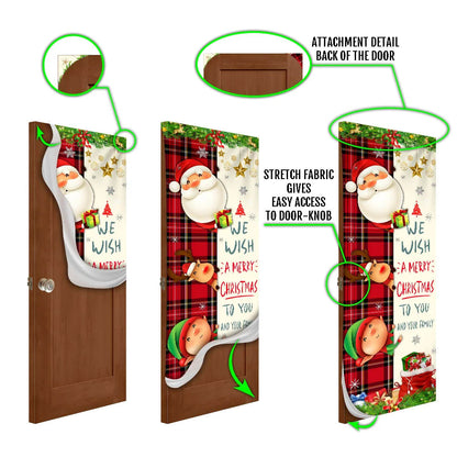Christmas Door Cover We Wish You A Merry Christmas To You And Your Family - Christmas Door Cover