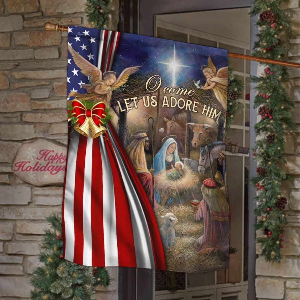 Christmas Flag Jesus Is Born Thb3501f - Christmas Garden Flag - Christmas House Flag - Christmas Outdoor Decoration