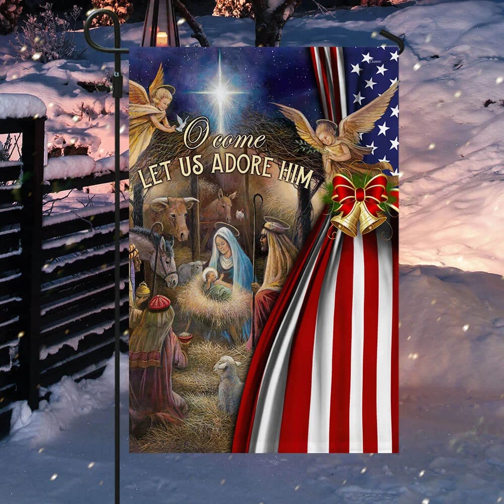 Christmas Flag Jesus Is Born Thb3501f - Christmas Garden Flag - Christmas House Flag - Christmas Outdoor Decoration
