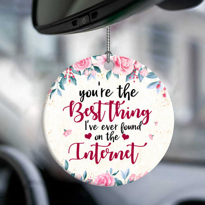 Christmas Gift Best Thing I Have Ever Found On The Internet Ceramic Circle Ornament - Decorative Ornament - Christmas Ornament