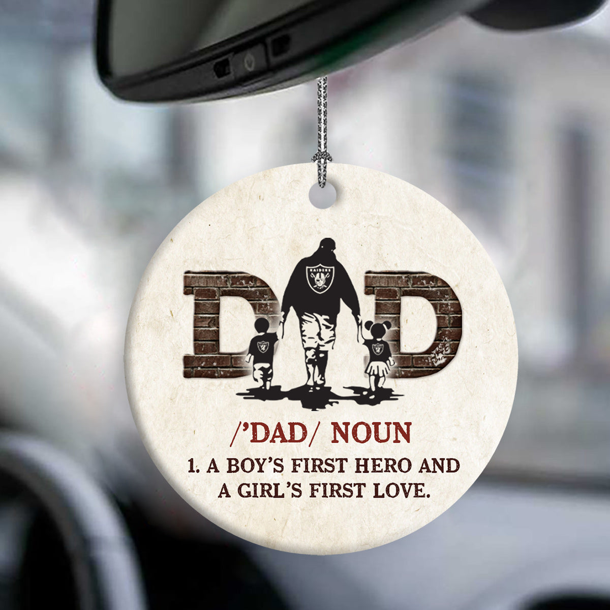 Christmas Gift Dad A Boys First Hero And A Girls First Love Circle Ornament - Christmas Ornament - Ciaocustom