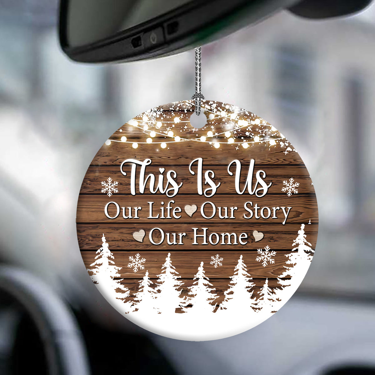 Christmas Gift This Is Us Our Life Our Story Our Home Ceramic Circle Ornament - Decorative Ornament - Christmas Ornament