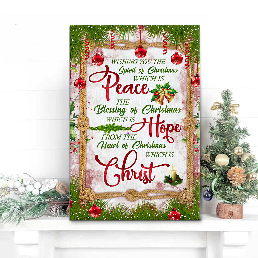 Christmas Gifts Peace Hope Christ Canvas Wall Art - Christian Canvas Art