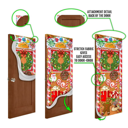 Christmas Ginger Bread Door Cover - Door Christmas Cover - Christmas Outdoor Decoration