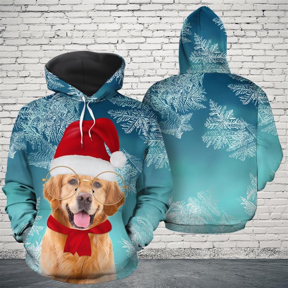 Christmas Golden Retriever All Over Print 3D Hoodie For Men And Women, Best Gift For Dog lovers, Best Outfit Christmas