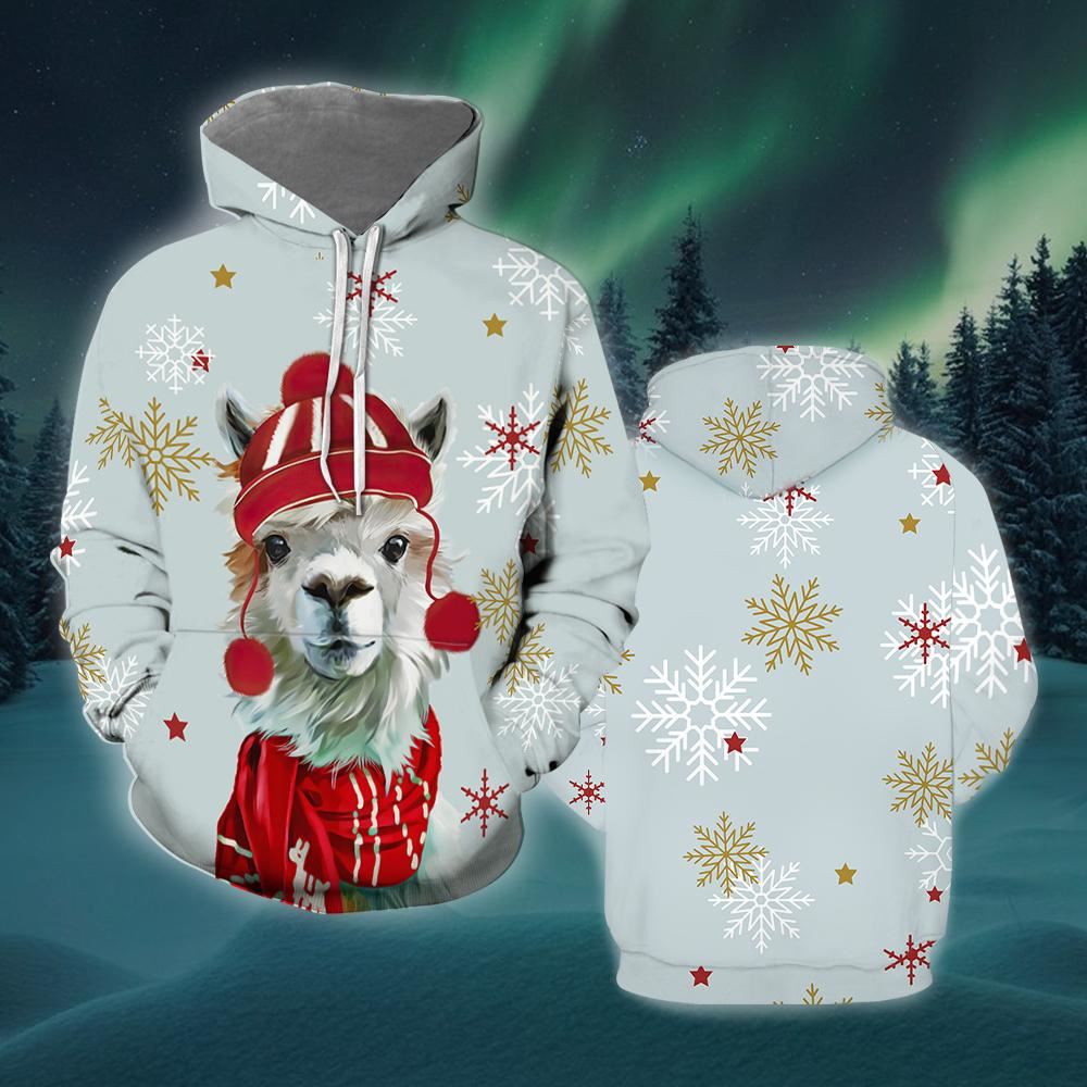 Christmas Llama All Over Print 3D Hoodie For Men And Women, Christmas Gift, Warm Winter Clothes, Best Outfit Christmas