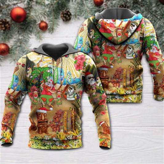 Christmas Mele Kalikimaka From Hawaii All Over Print 3D Hoodie For Men And Women, Christmas Gift, Warm Winter Clothes, Best Outfit Christmas