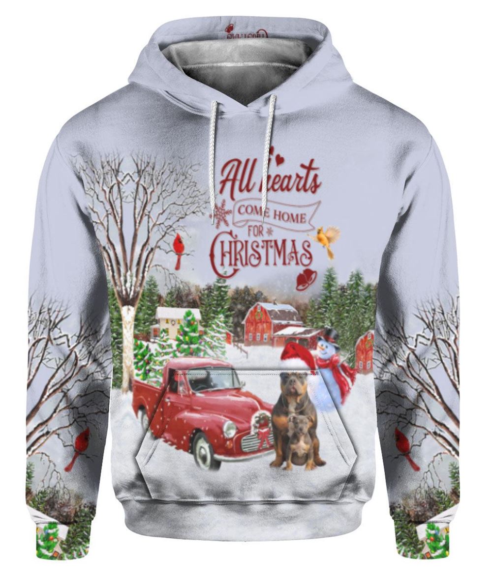 Christmas Pitbull All Over Print 3D Hoodie For Men And Women, Best Gift For Dog lovers, Best Outfit Christmas