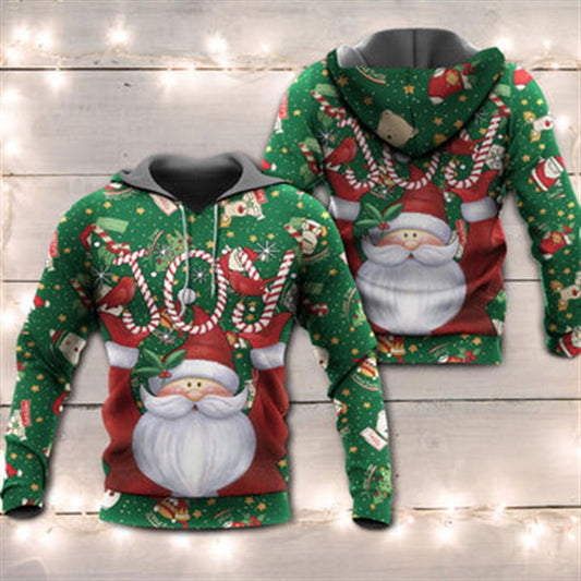 Christmas Santa Claus Lover Joy All Over Print 3D Hoodie For Men And Women, Christmas Gift, Warm Winter Clothes, Best Outfit Christmas