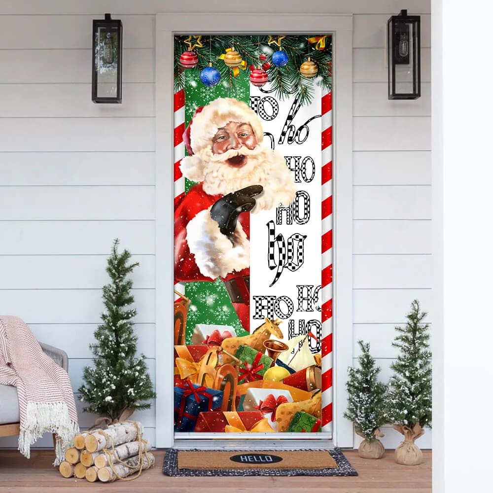 Christmas Santa Door Cover Hoho - Christmas Door Cover