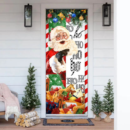 Christmas Santa Door Cover Hoho - Christmas Door Cover