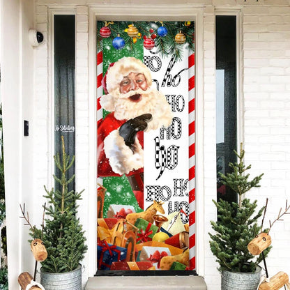 Christmas Santa Door Cover Hoho - Christmas Door Cover
