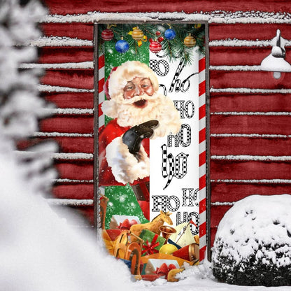 Christmas Santa Door Cover Hoho - Christmas Door Cover