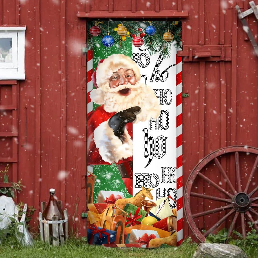 Christmas Santa Door Cover Hoho - Christmas Door Cover