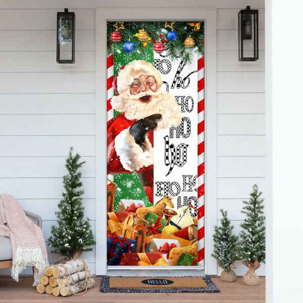 Christmas Santa Door Cover Hoho - Christmas Door Cover