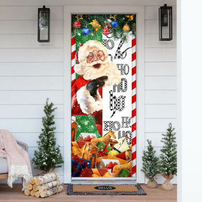 Christmas Santa Door Cover Hoho - Christmas Door Cover