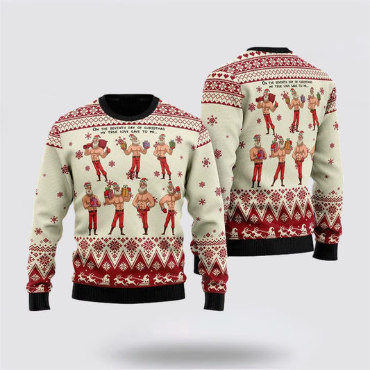 Christmas Seven Sexy Santa Claus Ugly Christmas Sweater For Men And Women, Best Gift For Christmas, The Beautiful Winter Christmas Outfit