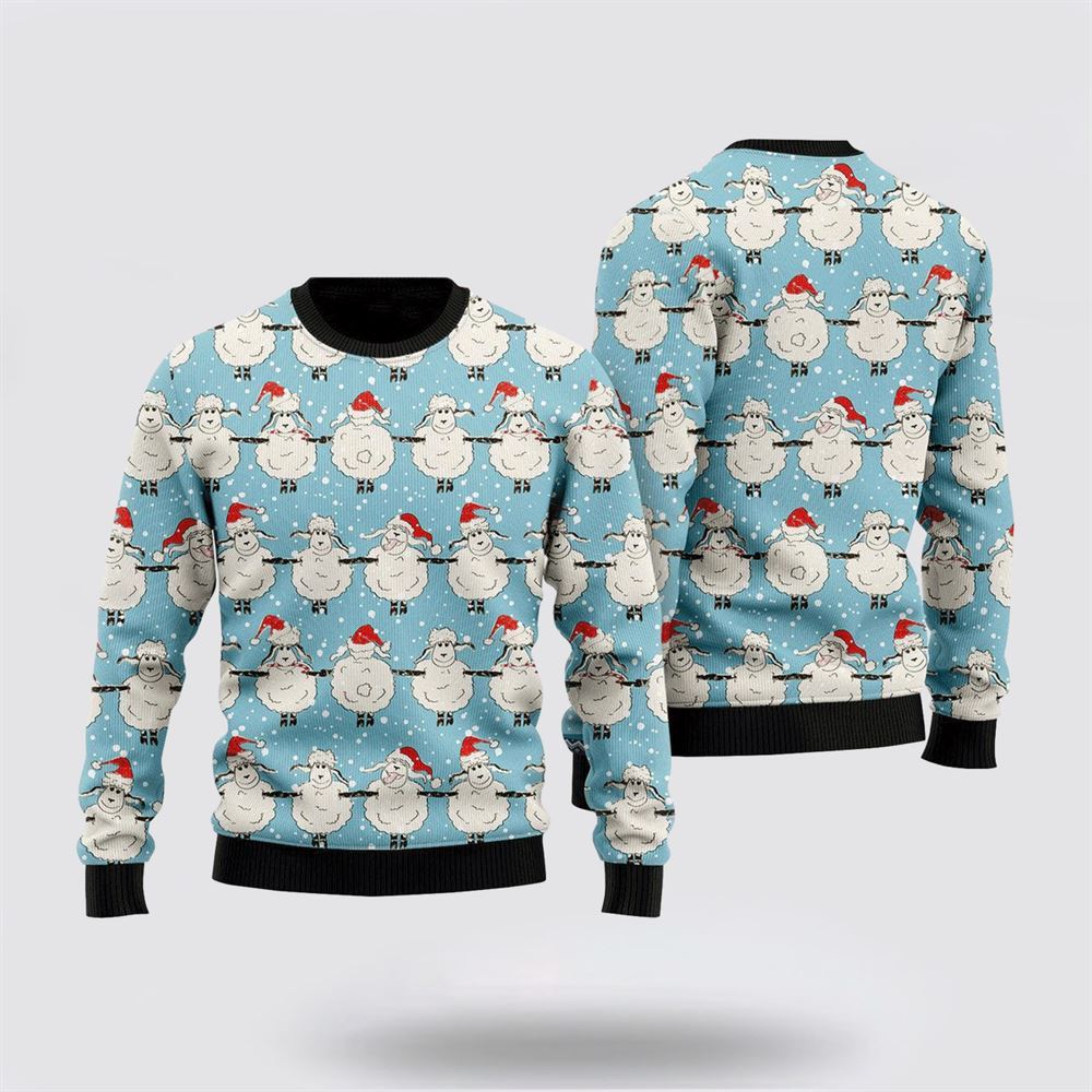 Christmas Sheeps Dancing Ugly Christmas Sweater, Farm Sweater, Christmas Gift, Best Winter Outfit Christmas