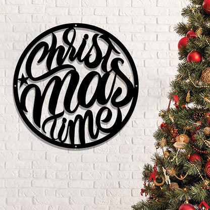Christmas Time Metal Sign - Christmas Metal Wall Decor - Christmas Wall Art - Ciaocustom