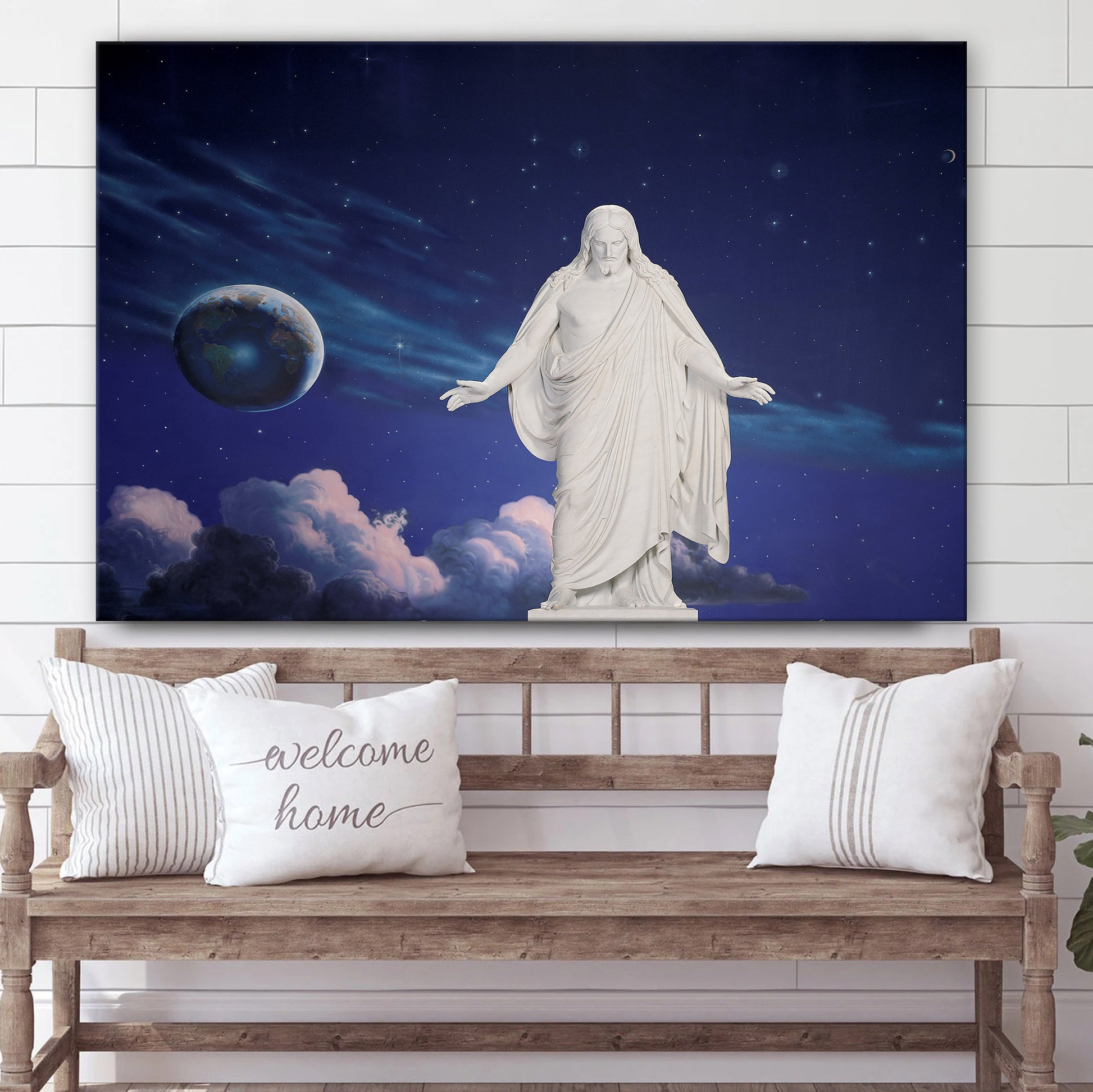 Christus Statue Canvas Wall Art - Christian Canvas Pictures - Religious Canvas Wall Art