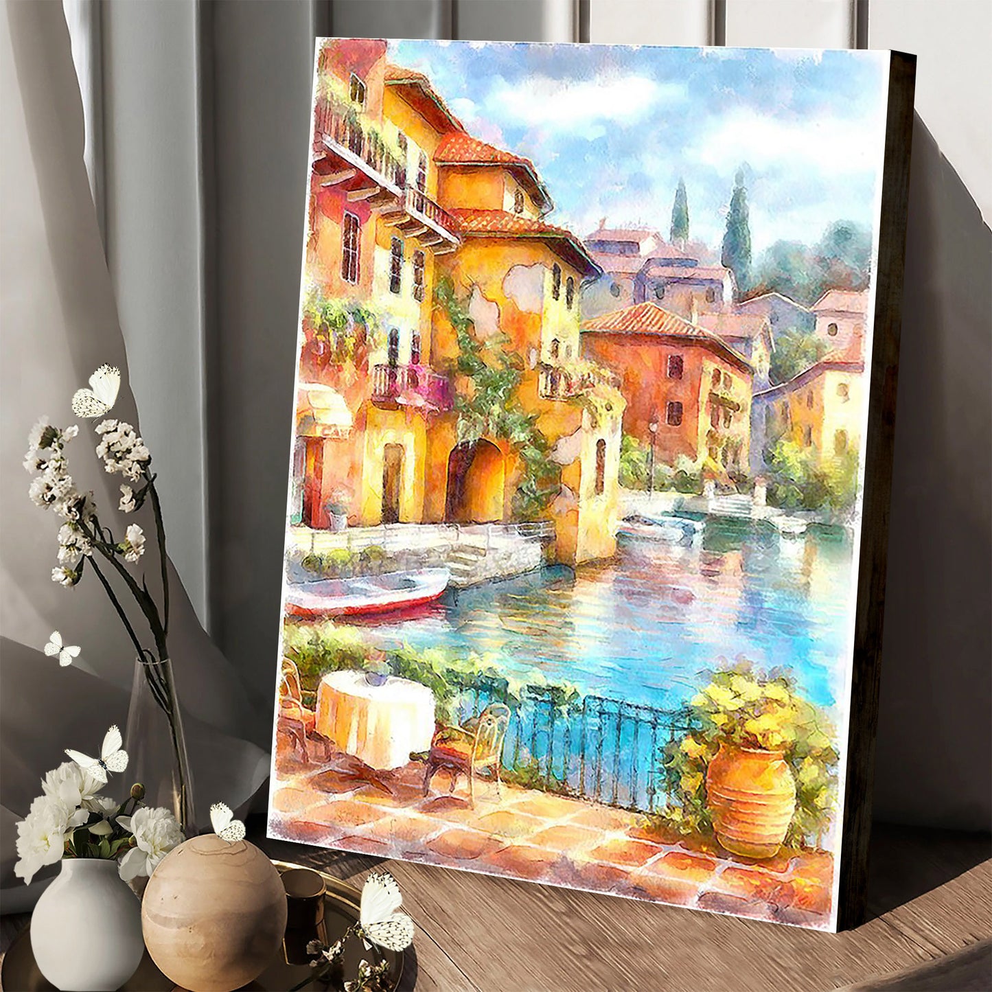 Cityscape Painting Canvas Wall Art - Canvas Wall Decor - Home Decor Living Room