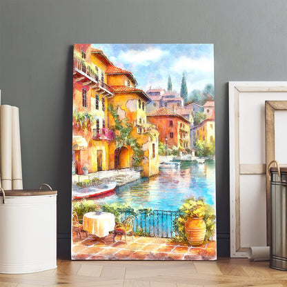Cityscape Painting Canvas Wall Art - Canvas Wall Decor - Home Decor Living Room