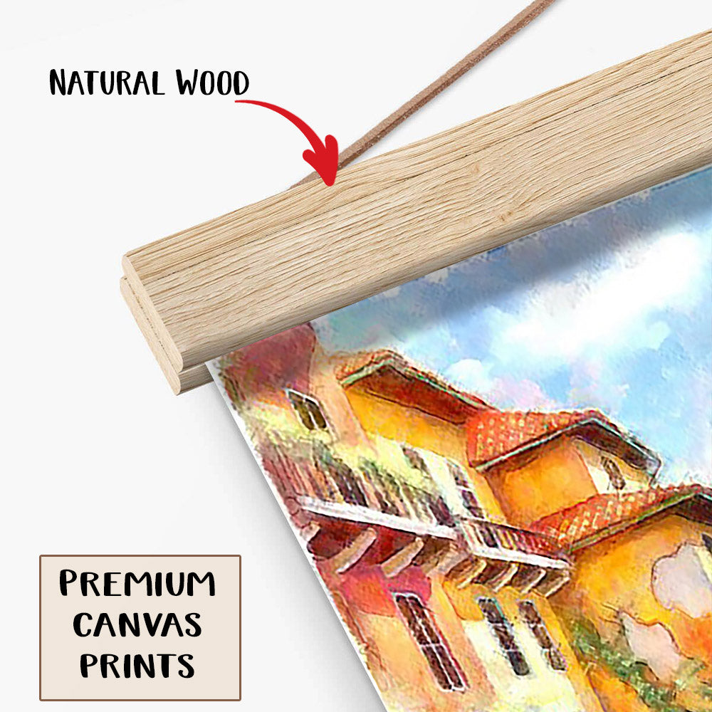 Cityscape Painting Hanging Canvas Wall Art - Canvas Wall Decor - Home Decor Living Room