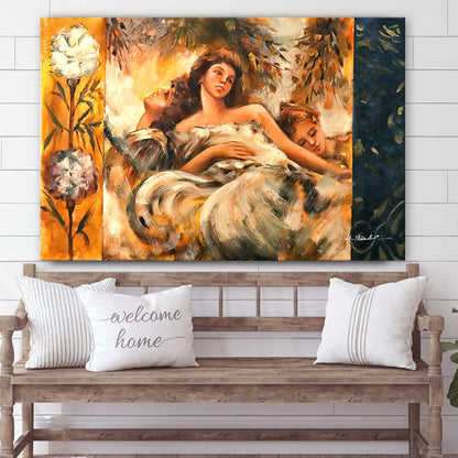 Clasic Oil Love And Tenderness Oil Painting Canvas Wall Art - Canvas Wall Decor - Home Decor Living Room