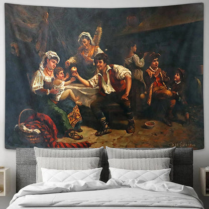 Clasic Oil Painting Tapestry - Tapestry Wall Decor - Home Decor Living Room - Painting For Collectors Original