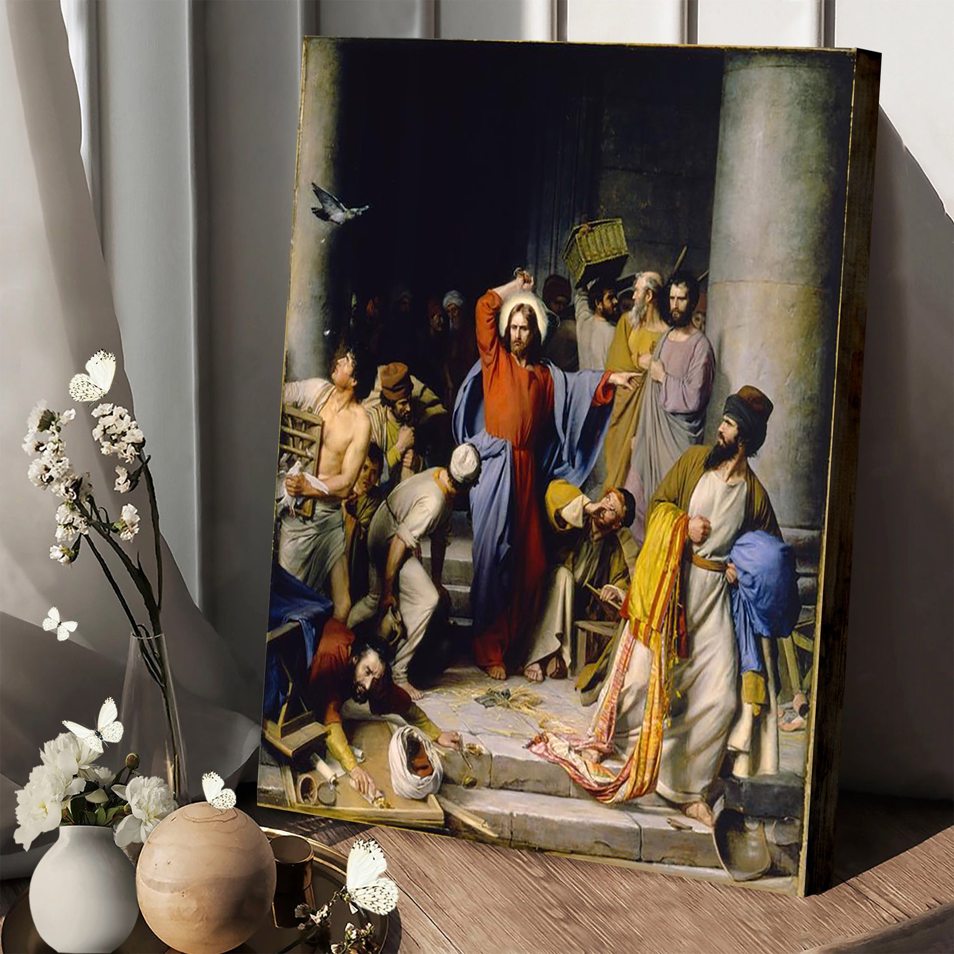 Cleansing Of The Temple Canvas Wall Art - Christan Wall Decor