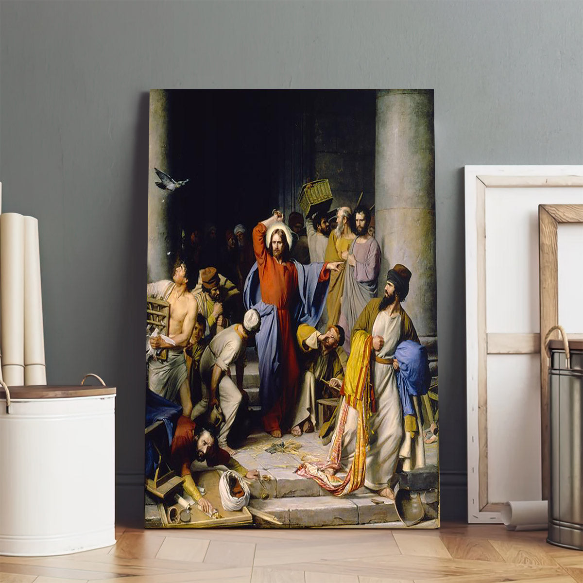 Cleansing Of The Temple Canvas Wall Art - Christan Wall Decor