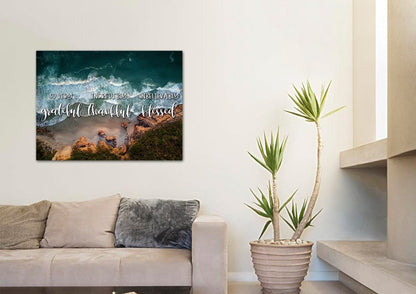 Cliffs Thankful, Grateful & Blessed Wall Art - Christian Canvas Wall Art